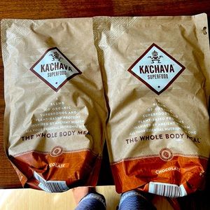 2 bags of chocolate kachava. Expire 9/23. Unopened.
